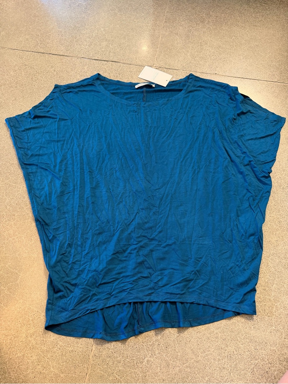 Women's Teal Blue Relaxed Crewneck Tee